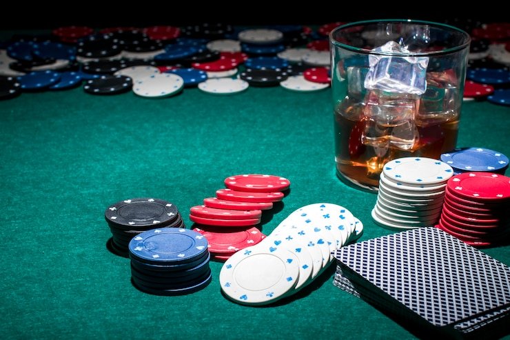 Dealer profesional popi99 membagikan kartu Baccarat di meja langsung